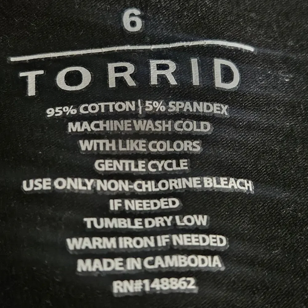 Torrid Black Pull On Cotton Blend Shorts Size 6X